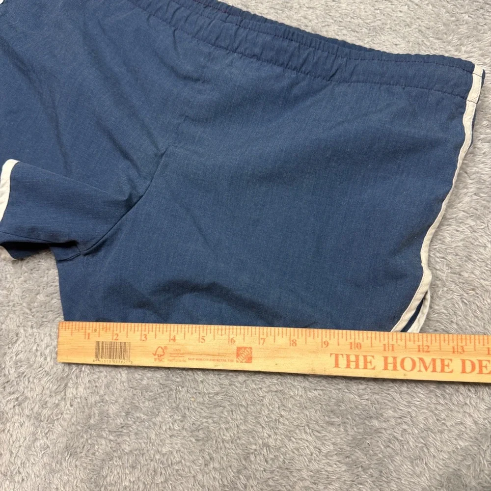 Vintage 70s Jantzen Swim Trunks Mens 34 Blue Dolphin Hem Retro Mesh Liner USA